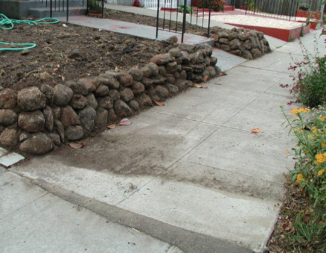 Loose Rock Retaining Wall